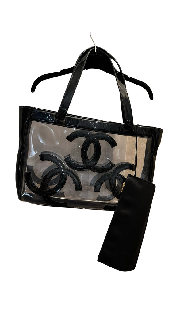 Chanel, CC Vinyl Tote Bag - designer second hand vienna
