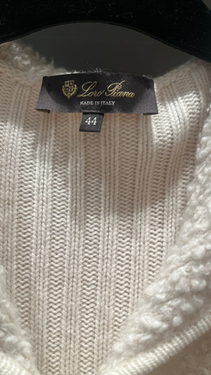 Loro Piana, Kaschmir Strickjacke & Kapuze, Gr.40