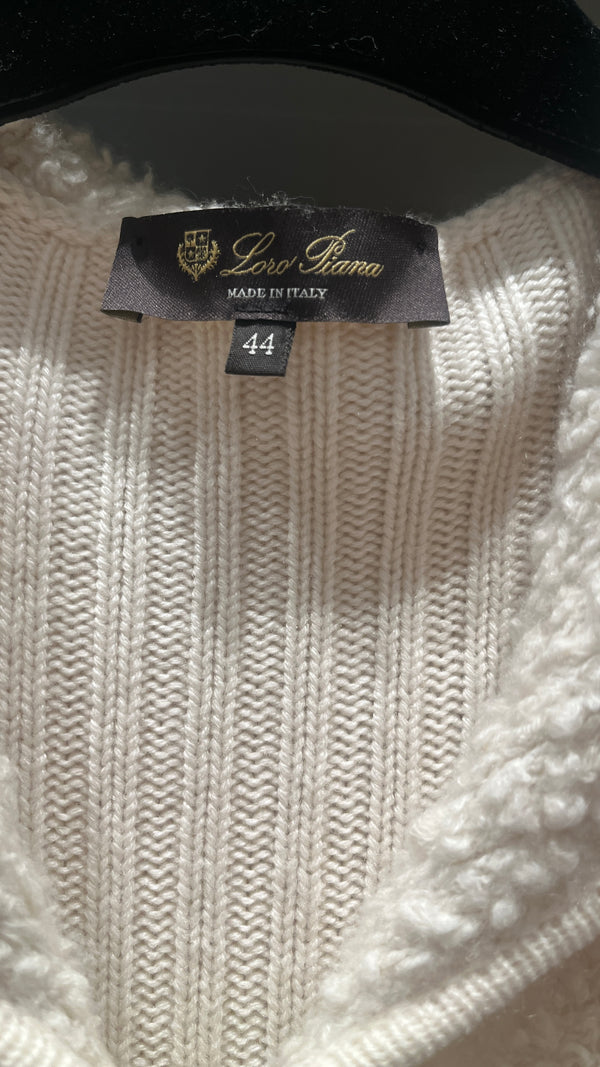 Loro Piana, Kaschmir Strickjacke & Kapuze, Gr.40