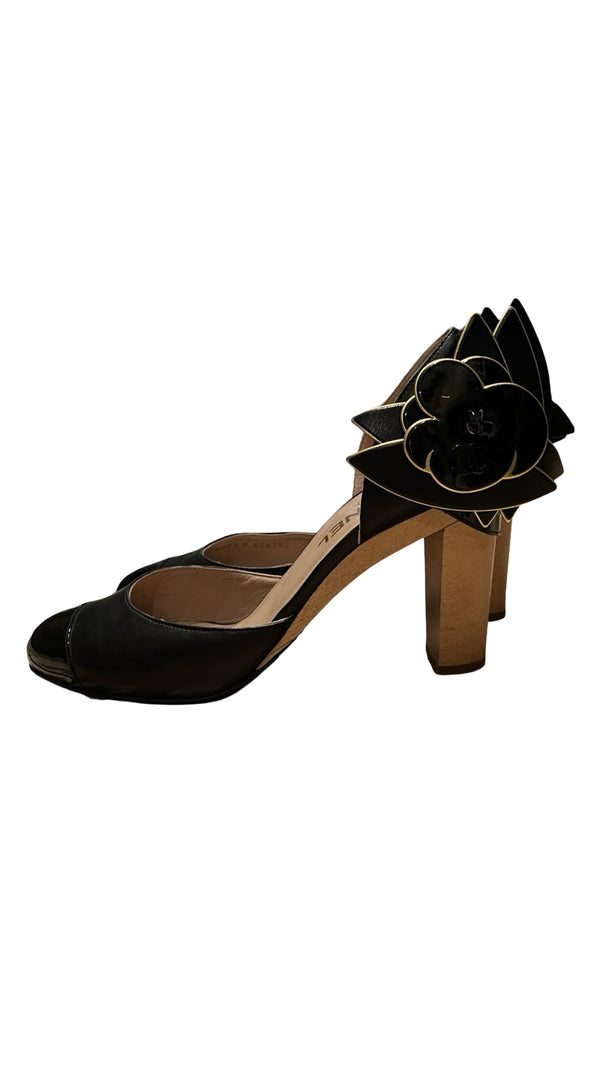 Chanel, Camellia Pumps, Gr.38 1/2 - designer second hand vienna