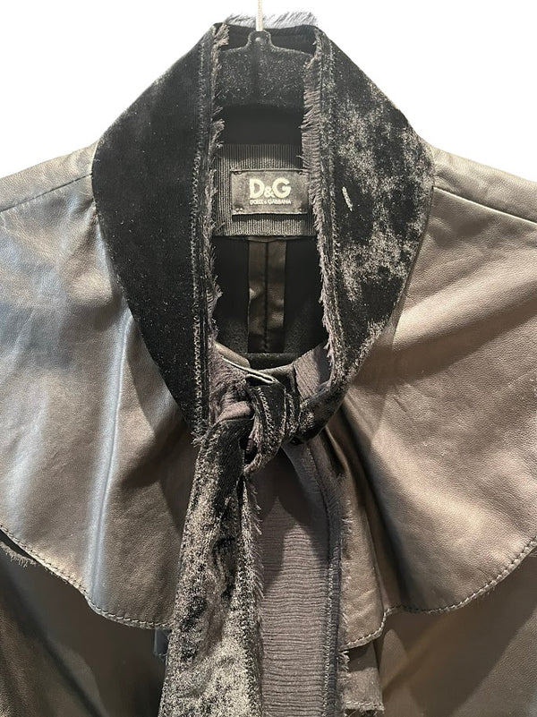 D&amp;G, Lederbluse, Gr.S