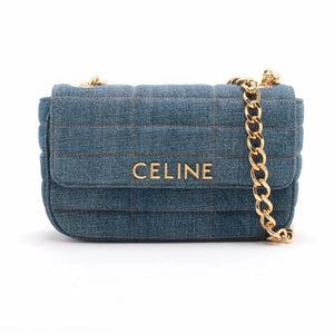 Celine, Monochrome Chain, Denim bag - designer second hand vienna