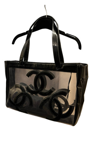 Chanel, CC Vinyl Tote Bag - designer second hand vienna