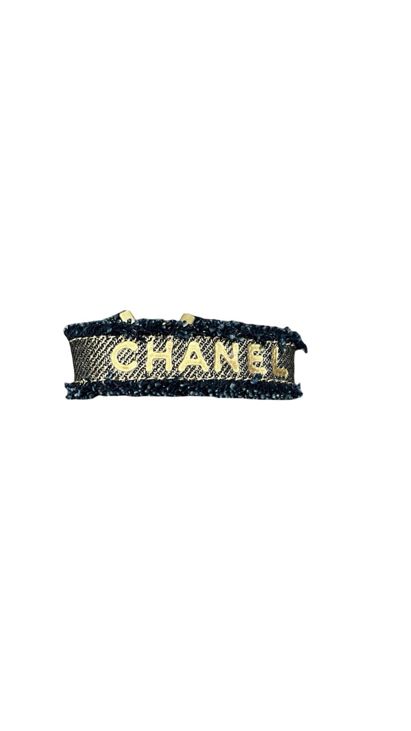 Chanel, Denim Logo Armband - designer second hand vienna