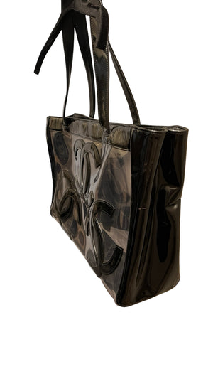 Chanel, CC Vinyl Tote Bag - designer second hand vienna