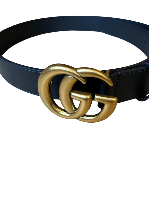 Gucci Marmont Ledergürtel schwarz, 80cm