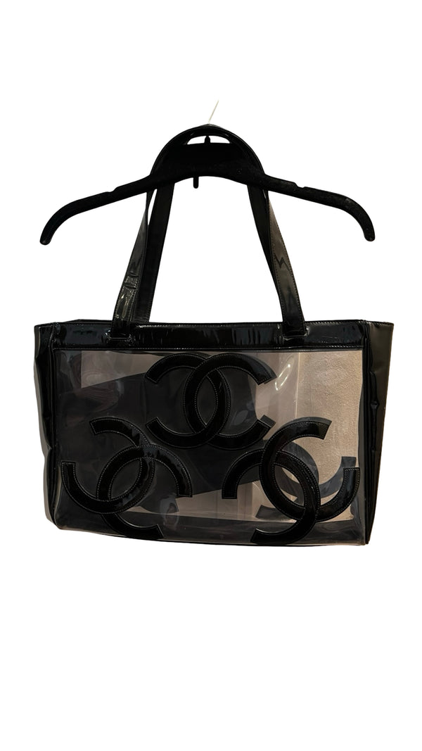 Chanel, CC Vinyl Tote Bag - designer second hand vienna