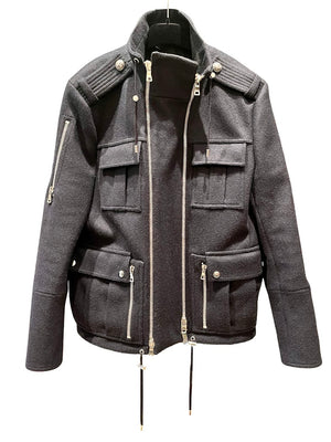 Balmin, schwarze Wolljacke, Gr.M