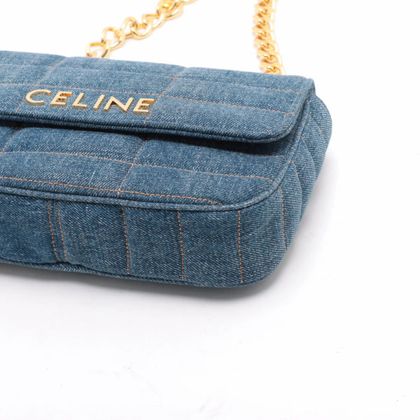 Celine, Monochrome Chain, Denim bag - designer second hand vienna
