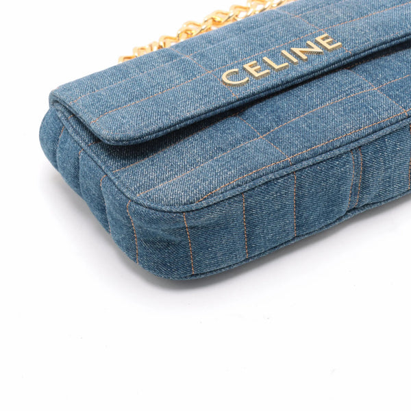 Celine, Monochrome Chain, Denim bag - designer second hand vienna