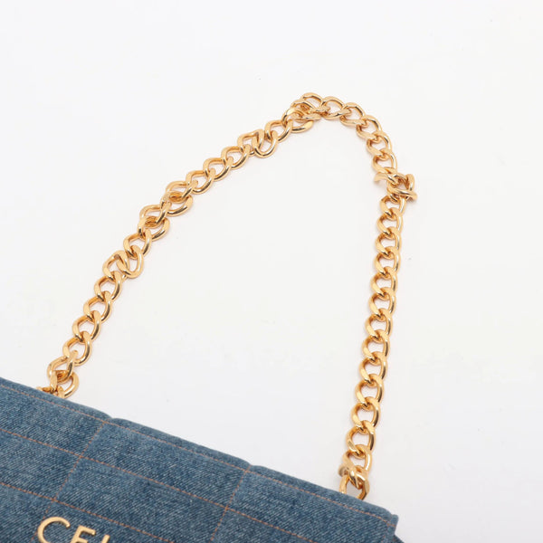 Celine, Monochrome Chain, Denim bag - designer second hand vienna