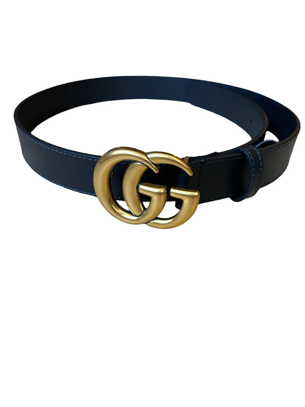 Gucci Marmont Ledergürtel schwarz, 80cm