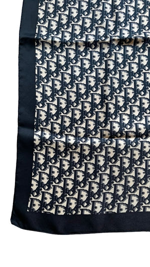 Dior, Seiden Carré, Oblique Monogram black, 76x76cm