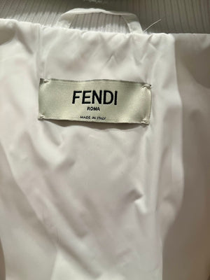 Fendi Roma, weiße Steppjacke, Gr.S/M