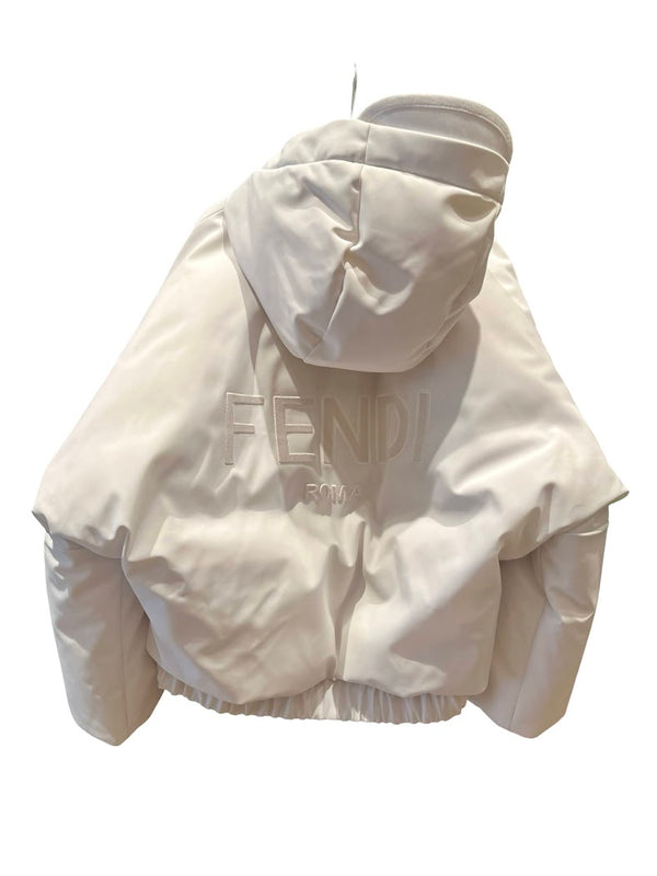 Fendi Roma, weiße Steppjacke, Gr.S/M