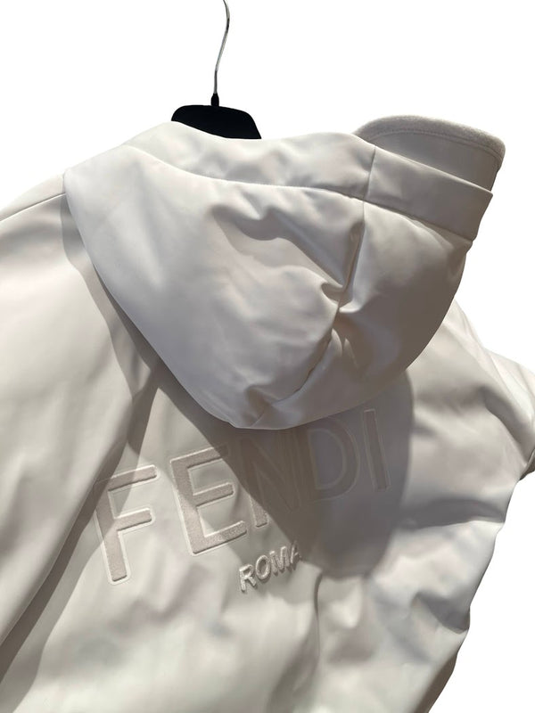 Fendi Roma, weiße Steppjacke, Gr.S/M
