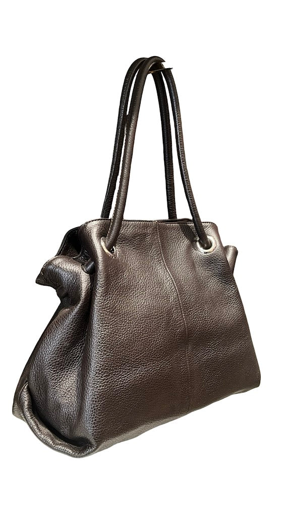 Furla, Shopper, braunes Leder - designer second hand vienna