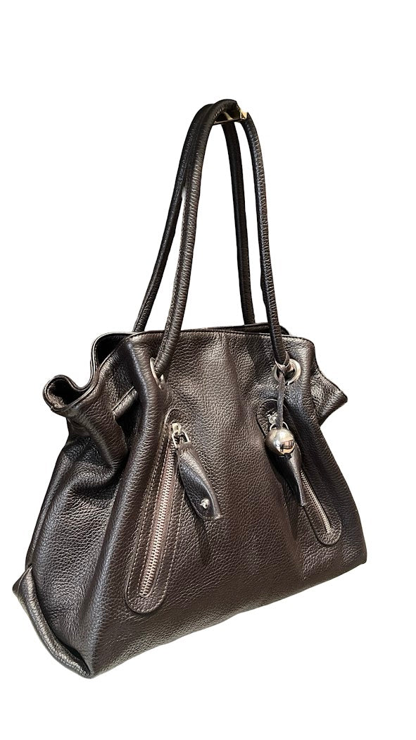 Furla, Shopper, braunes Leder - designer second hand vienna