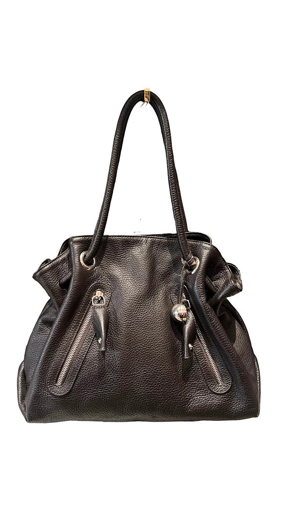 Furla, Shopper, braunes Leder - designer second hand vienna