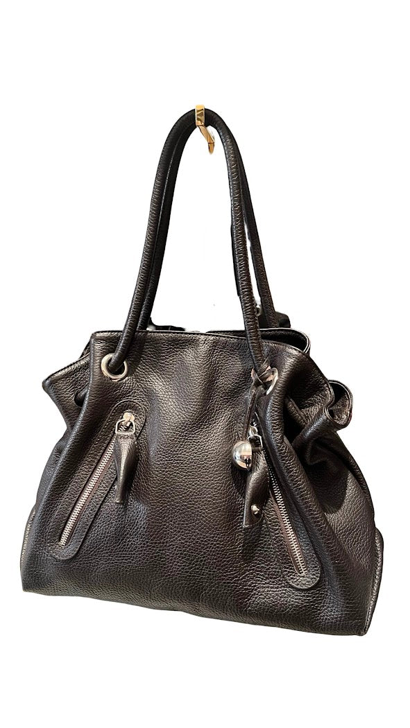 Furla, Shopper, braunes Leder - designer second hand vienna