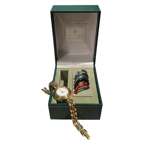Gucci, Armbanduhr mit wechselbaren Ringen - designer second hand vienna