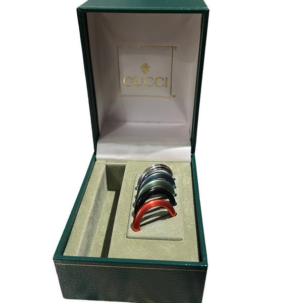 Gucci, Armbanduhr mit wechselbaren Ringen - designer second hand vienna