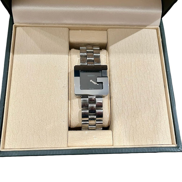 Gucci G Frame Armbanduhr aus Edelstahl - designer second hand vienna
