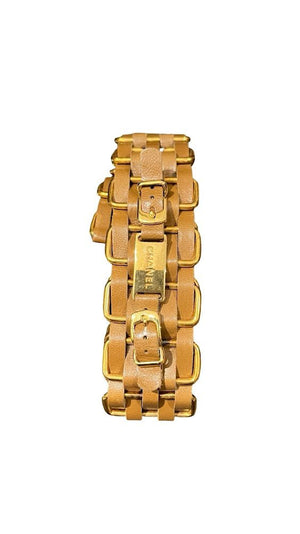 Chanel, Chain Gürtel, braun/gold, Size S (75cm) - designer second hand vienna