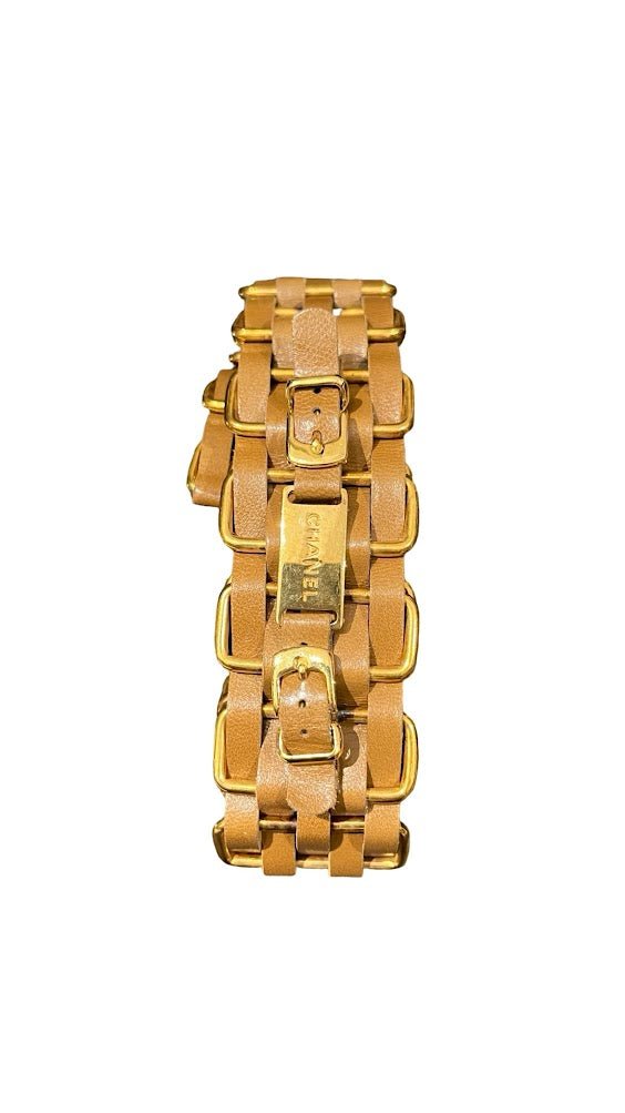 Chanel, Chain Gürtel, braun/gold, Size S (75cm) - designer second hand vienna