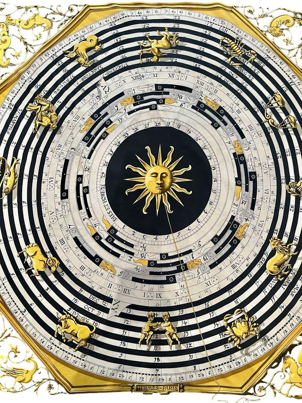 Hermés Carré, "Astrologie", 90x90cm