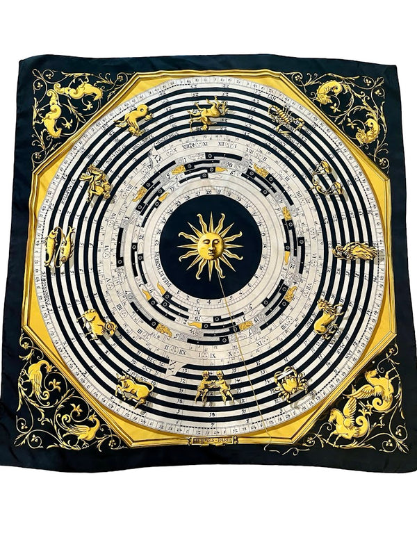 Hermés Carré, "Astrologie", 90x90cm