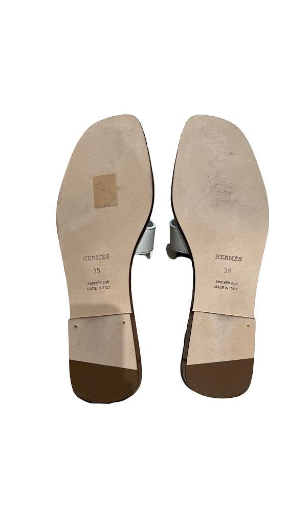 Hermés, Oran Sandalen, weiß, Gr.39 - designer second hand vienna