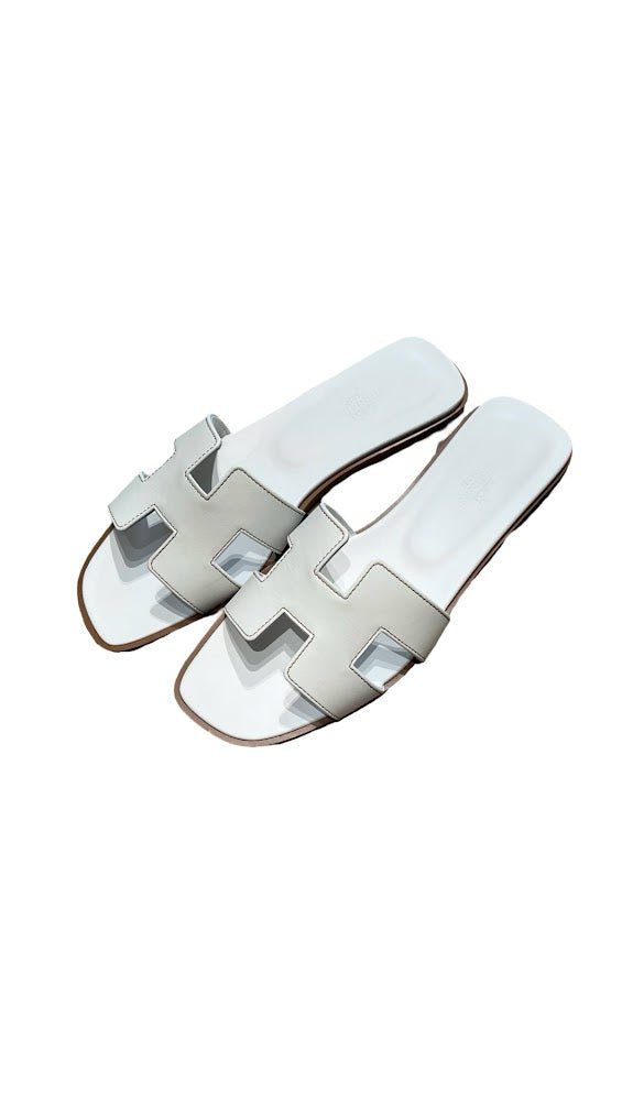 Hermés, Oran Sandalen, weiß, Gr.39 - designer second hand vienna