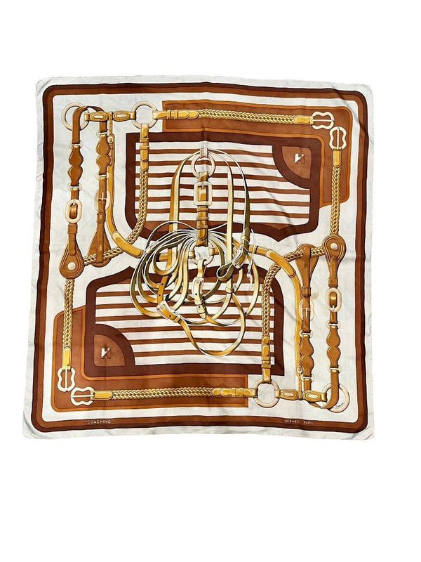 Hermés Carré, "Coaching", 90x90cm - designer second hand vienna