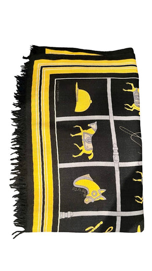 Hermés, Schal mit Reitermotiven, 65x 180cm