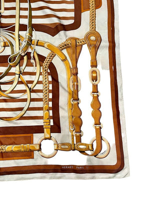 Hermés Carré, "Coaching", 90x90cm - designer second hand vienna