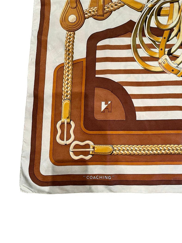 Hermés Carré, "Coaching", 90x90cm - designer second hand vienna