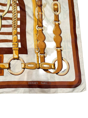 Hermés Carré, "Coaching", 90x90cm - designer second hand vienna