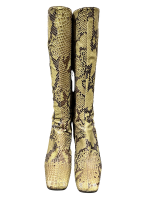 Gucci Schlangenlederstiefel, Gr.37 1/2 