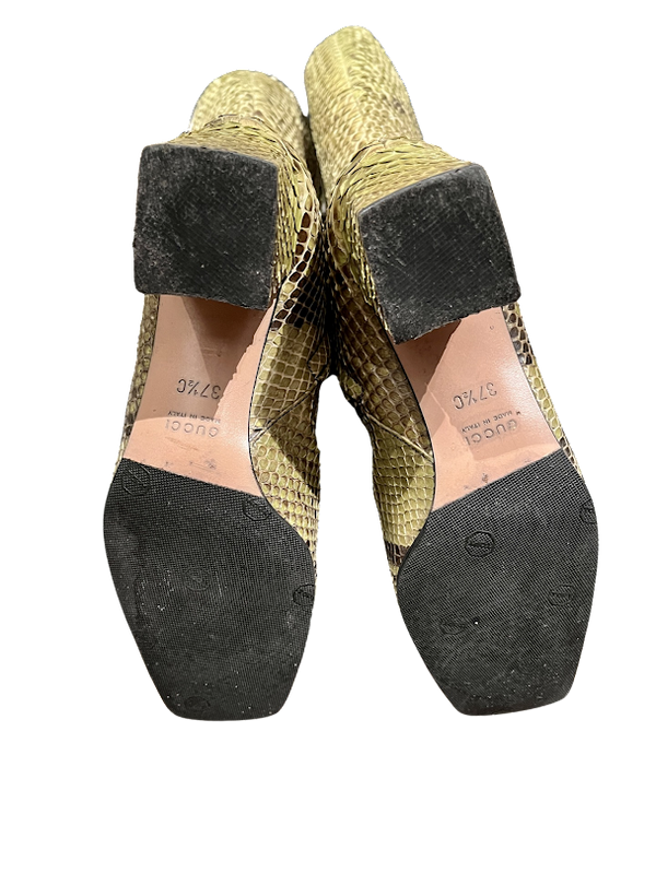 Gucci Schlangenlederstiefel, Gr.37 1/2 