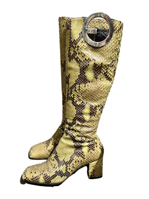 Gucci Schlangenlederstiefel, Gr.37 1/2 