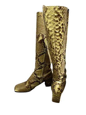 Gucci Schlangenlederstiefel, Gr.37 1/2 