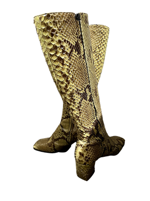 Gucci Schlangenlederstiefel, Gr.37 1/2 