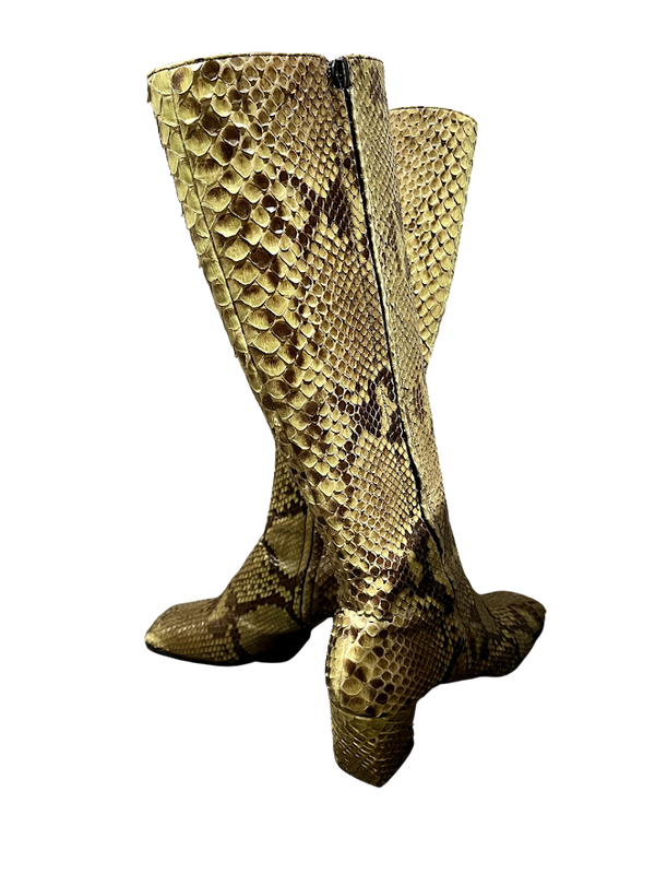 Gucci Schlangenlederstiefel, Gr.37 1/2 