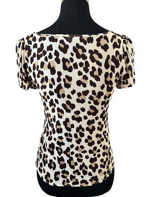 Moschino Leoprint Top, Gr.XS