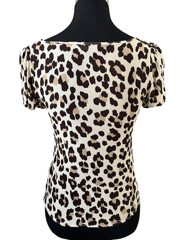 Moschino Leoprint Top, Gr.XS