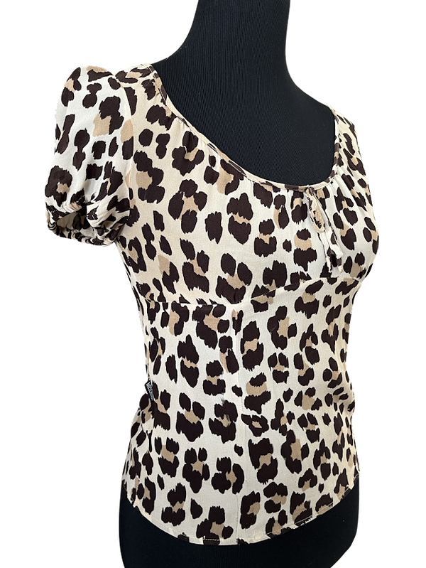 Moschino Leoprint Top, Gr.XS