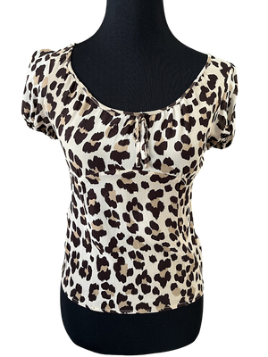 Moschino Leoprint Top, Gr.XS
