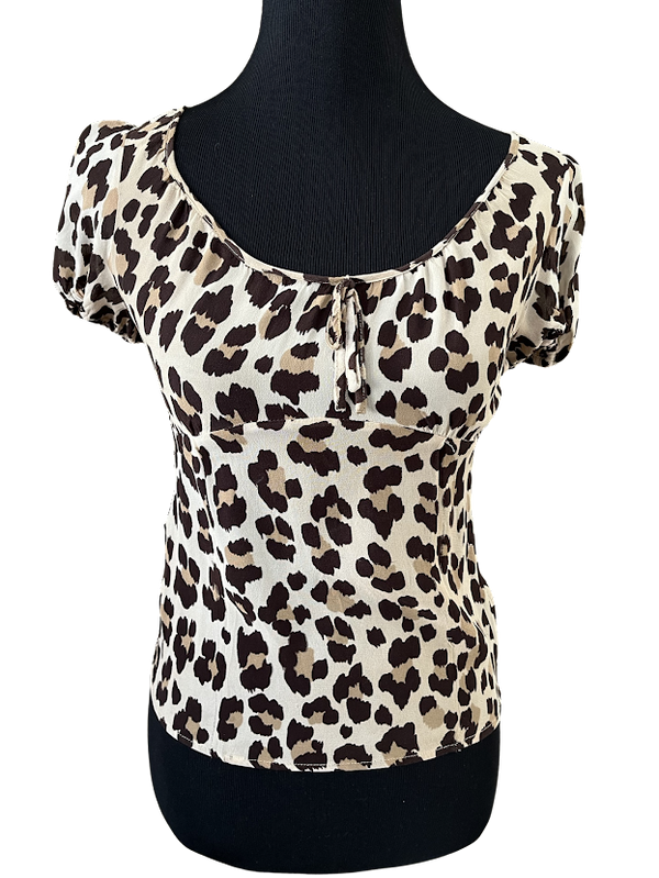 Moschino Leoprint Top, Gr.XS