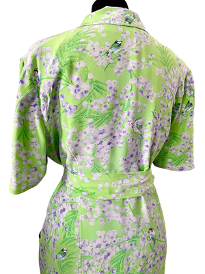 Sommerkleid, Vogelmotiv, Gr.38
